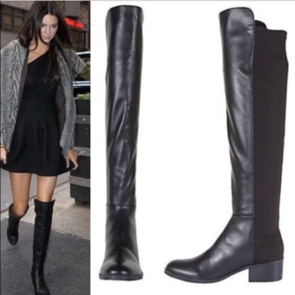 steve madden thigh high leather boots